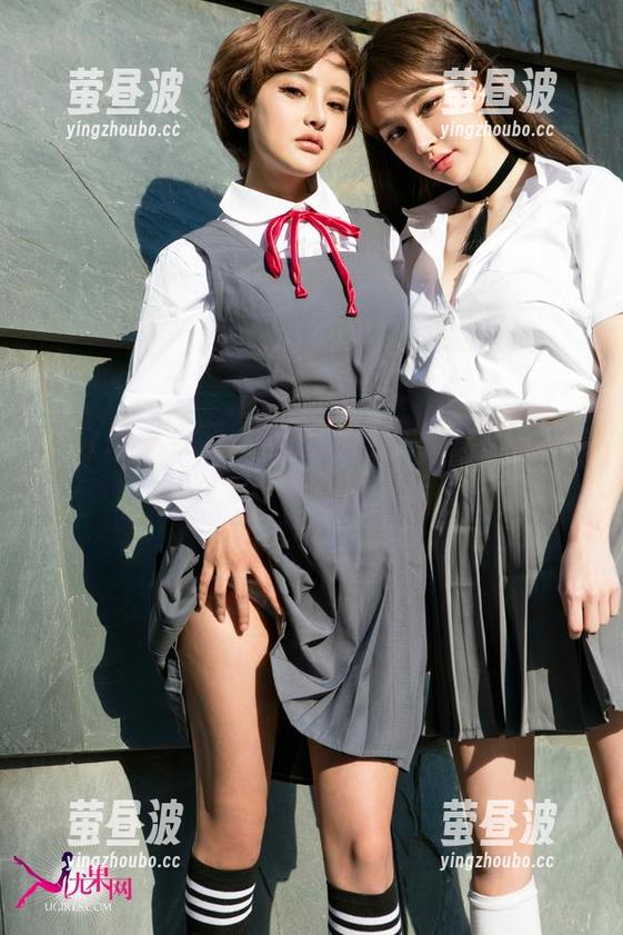 UGirls尤果网 - 曾嘉琪的原图：学妹穿梭在校园的美丽景象